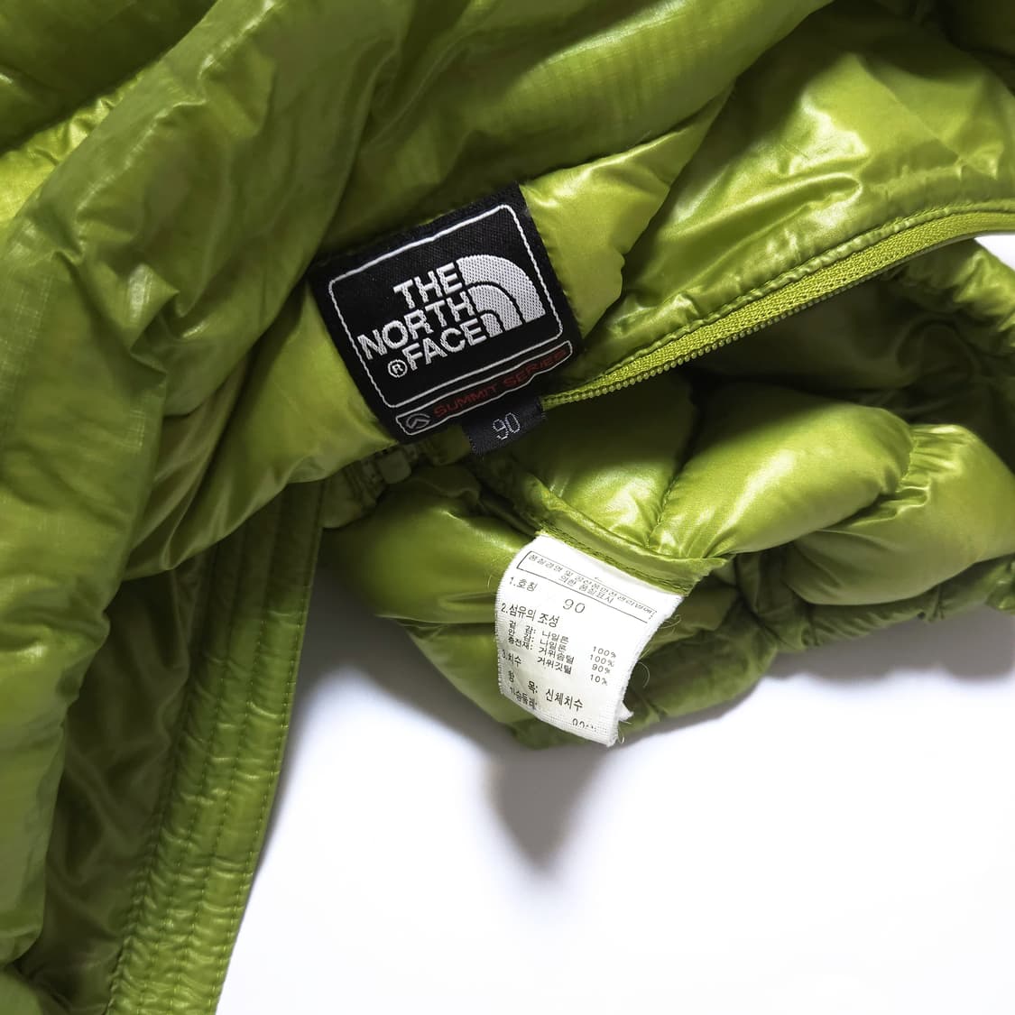 노스페이스 우먼 800 구스다운 경량 패딩 자켓 라임 상품이미지7