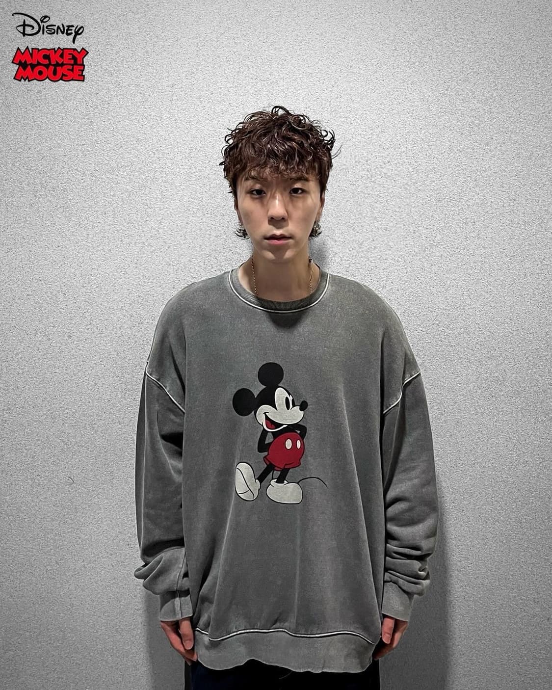 디즈니 미키마우스 빈티지 피그먼트 워싱 스웻셔츠 맨투맨 상품이미지2