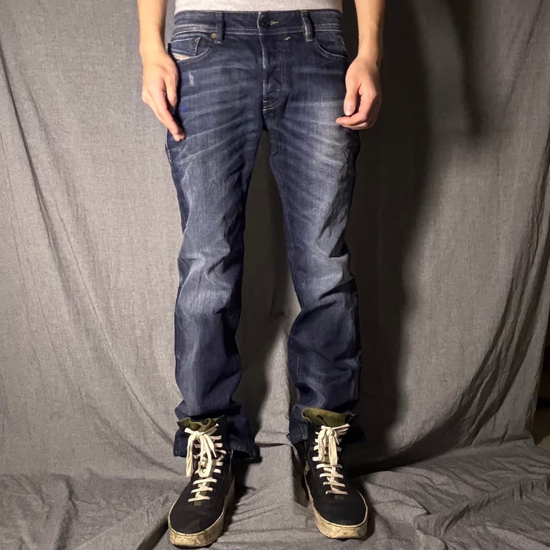 백화점 판 정품 디젤 워싱 데님 청바지 상품이미지2