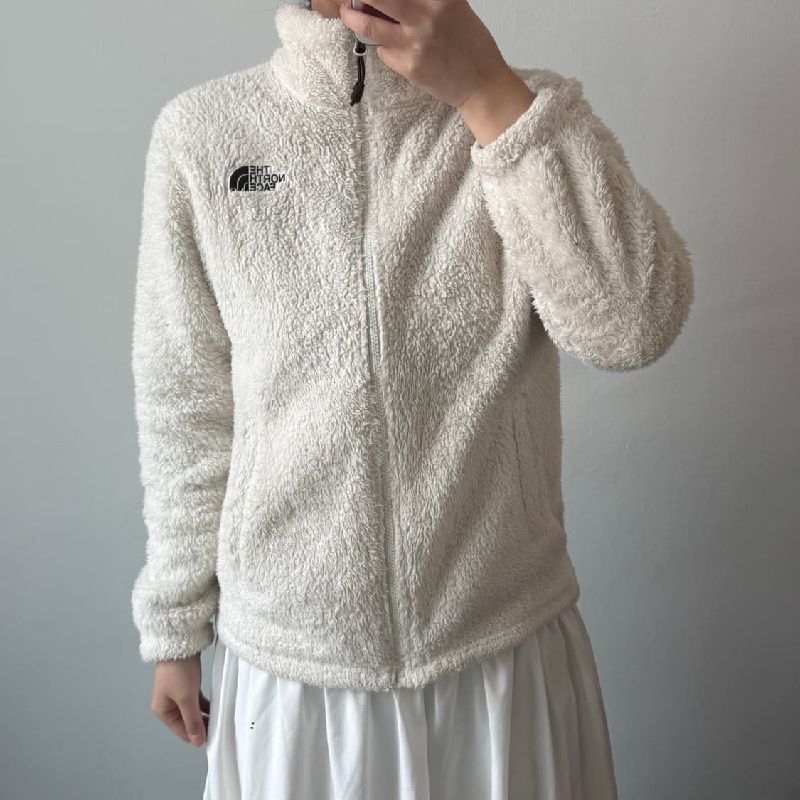 [S] 노스페이스 아이보리 플리스 집업 상품이미지1