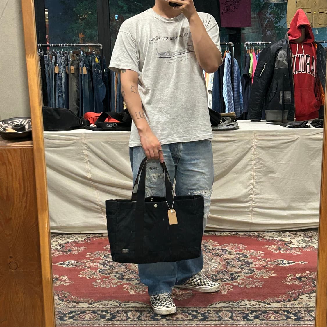 요시다 포터 페인트 토트백 숄더백 가방 에르메스 후루토 E51 상품이미지10