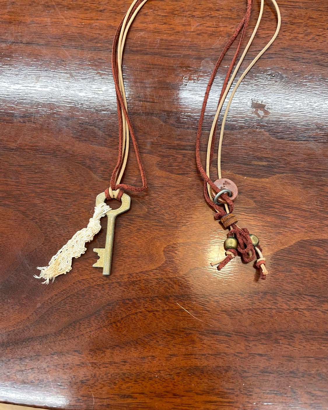 빈티지 열쇠 레더 스트랩 목걸이 상품이미지2