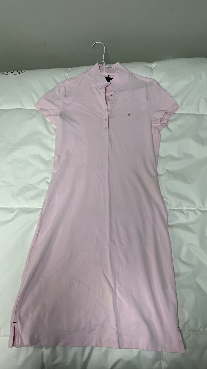 타미힐피거 슬림핏 5버튼 원피스 핑크 상품이미지2