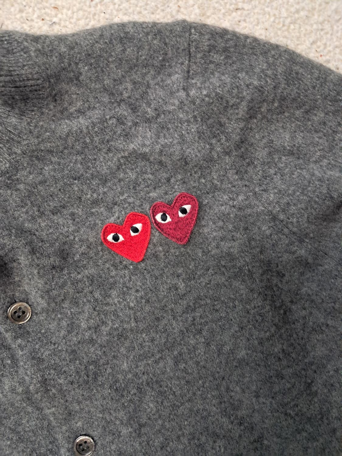 꼼데가르송 더블와펜 가디건 수축 상품이미지3