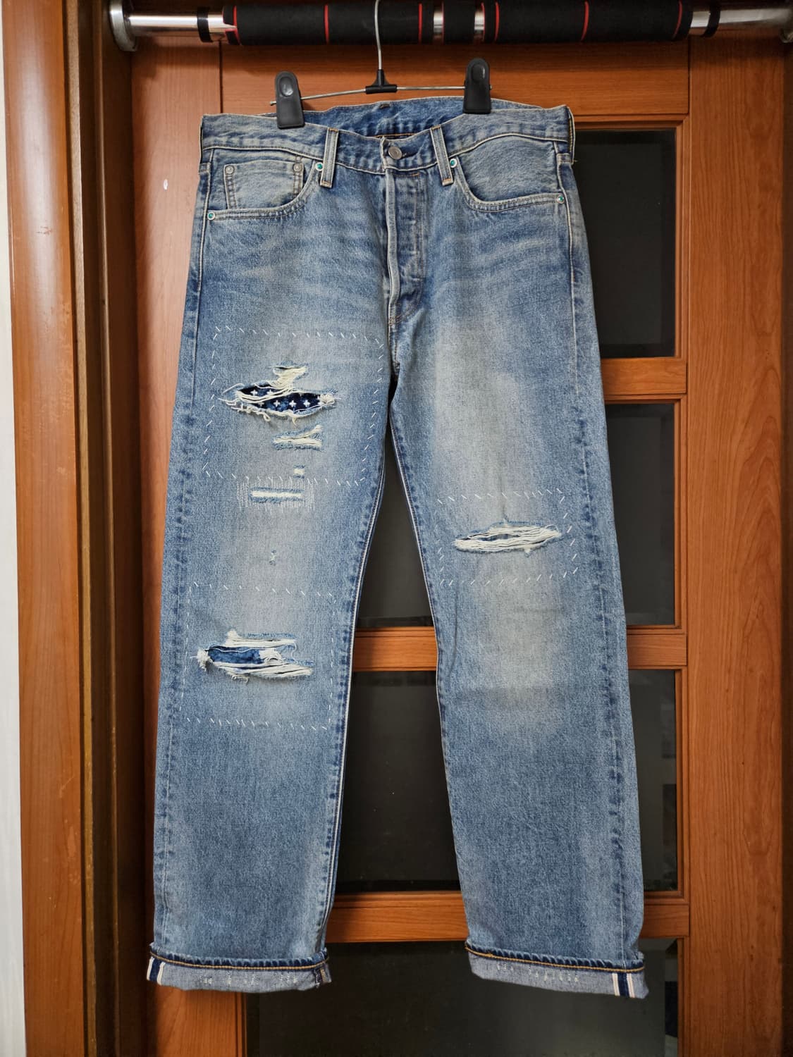 리바이스 501 터콰이즈 터키석 리벳 셀비지 데님 [32 x 30] 상품이미지2