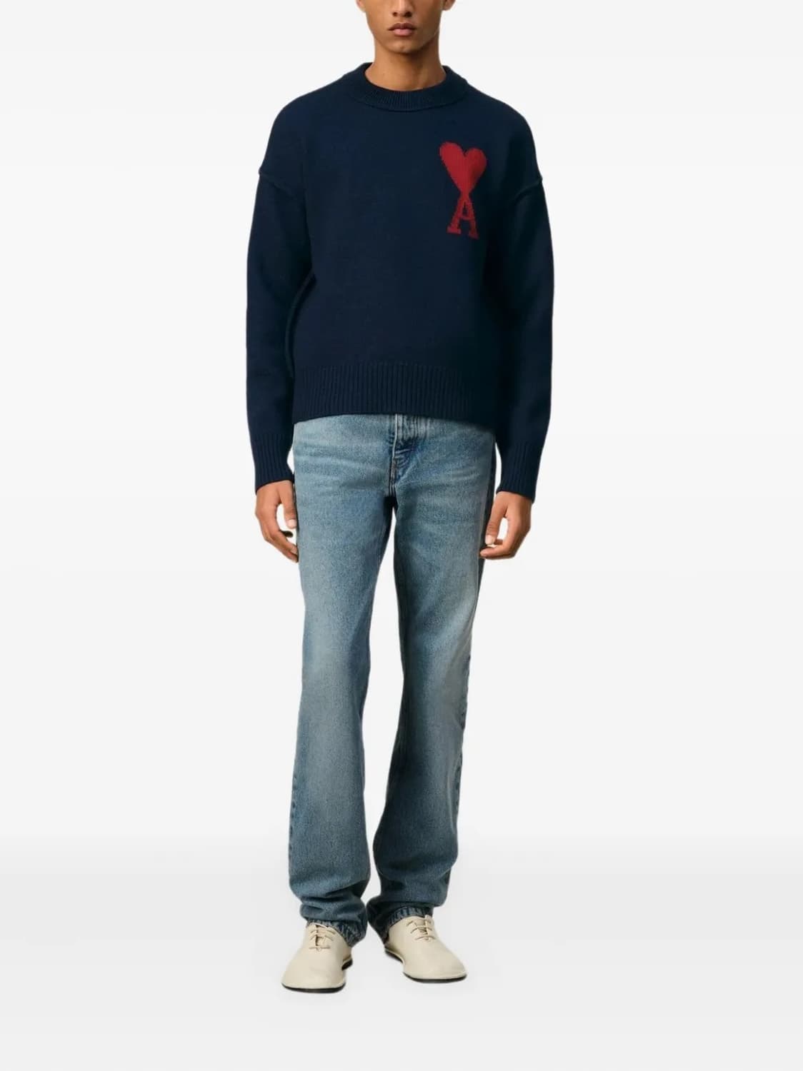 아미 빅하트 네이비 니트 L 상품이미지2