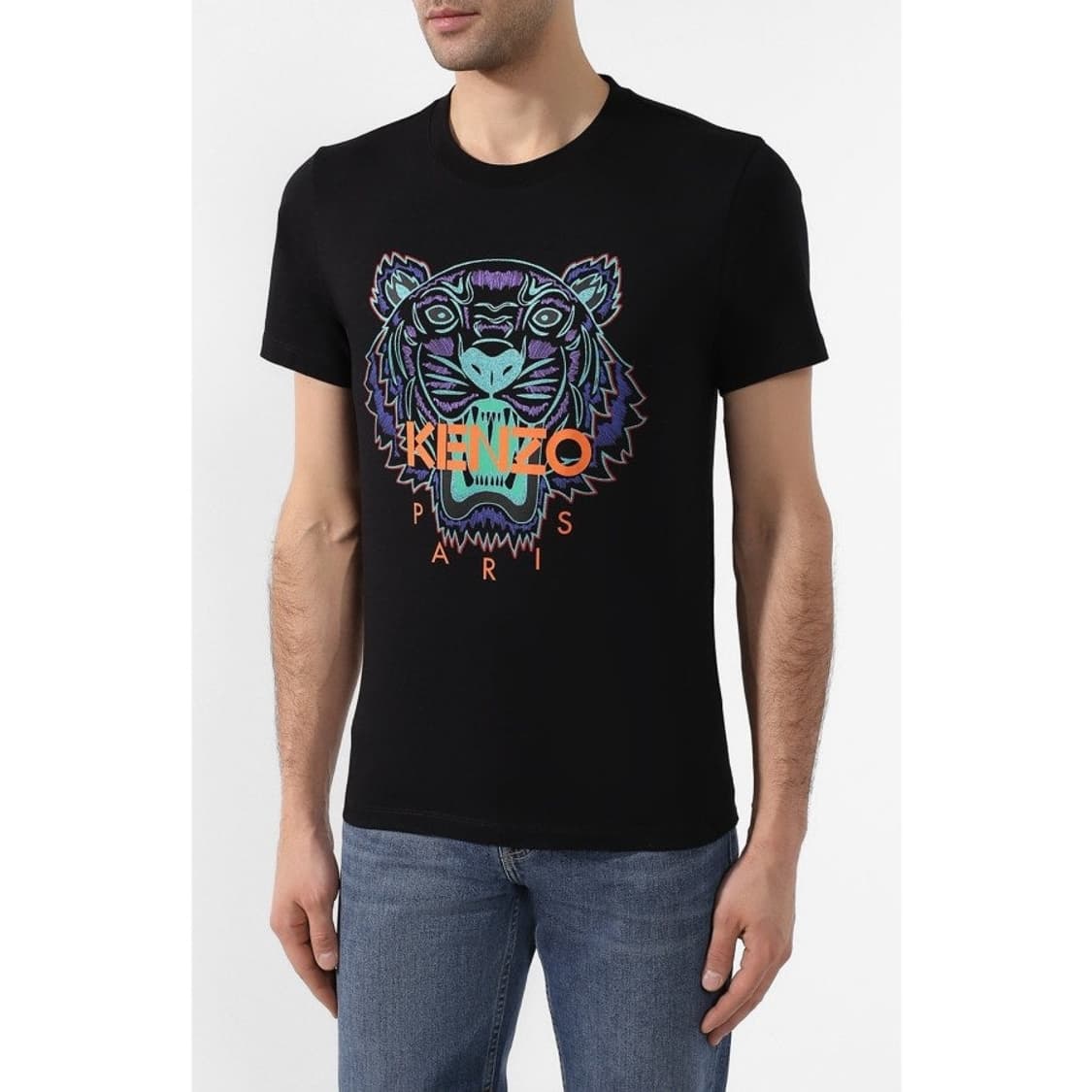겐조 KENZO 네온 타이거 로고 반팔 티셔츠 L 상품이미지1