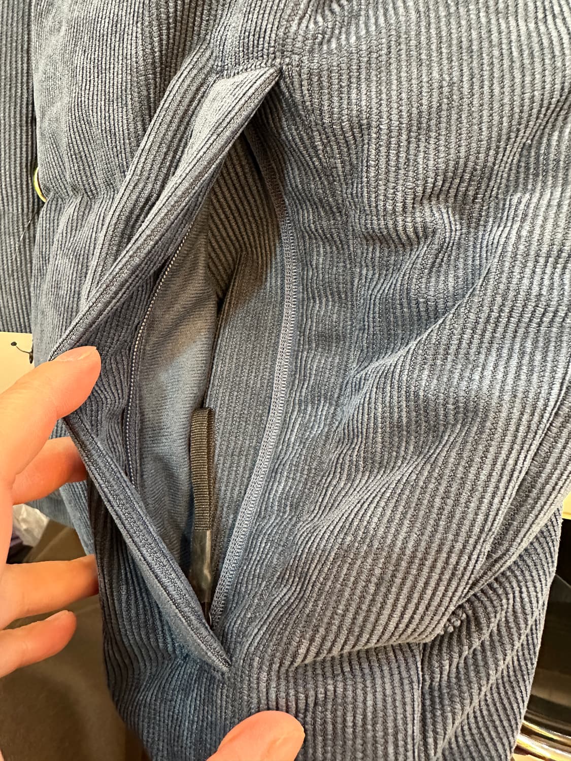 95)프로스펙스 오리지널 코듀로이 거위털 패딩 인디고 블루 상품이미지4