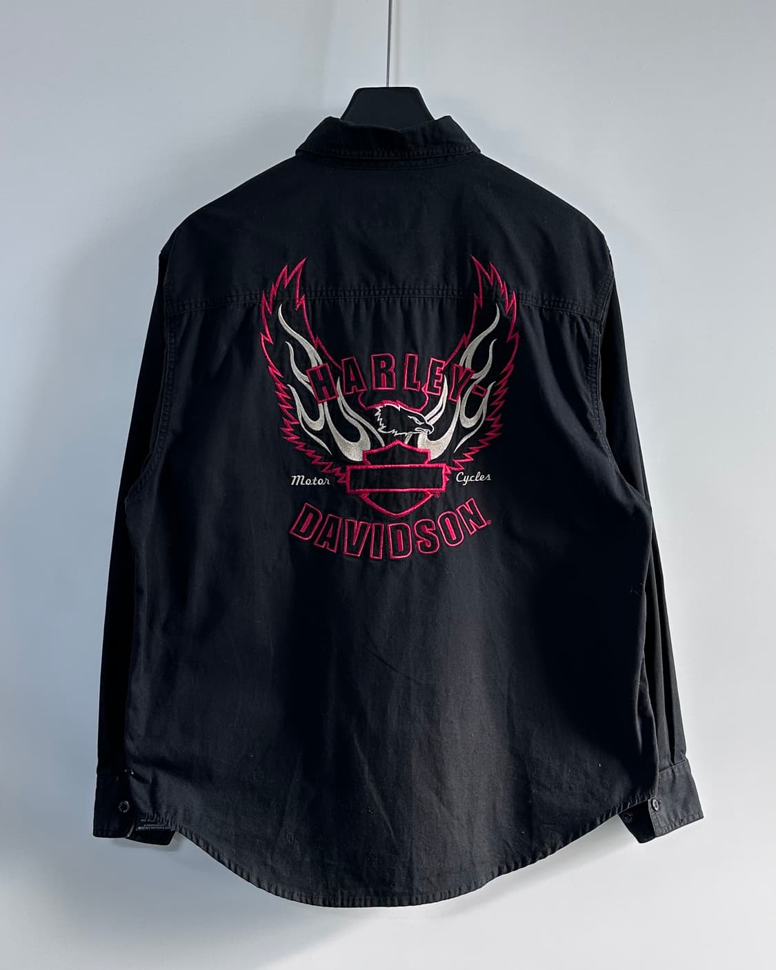 할리데이비슨 로고 블랙 코튼 셔츠 (va.113)  상품이미지3