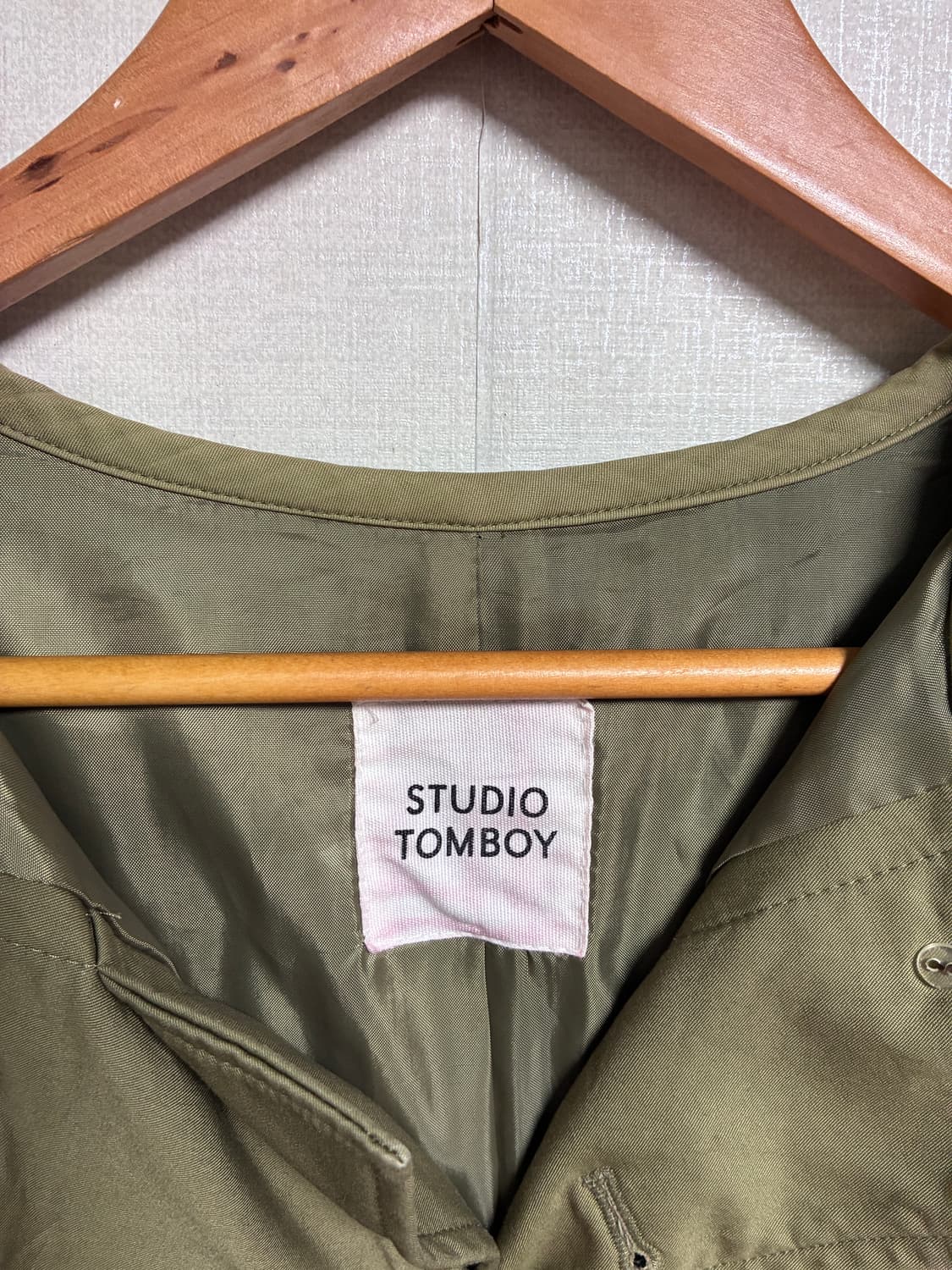 빈티지 스튜디오톰보이 후드코트 카키 상품이미지3