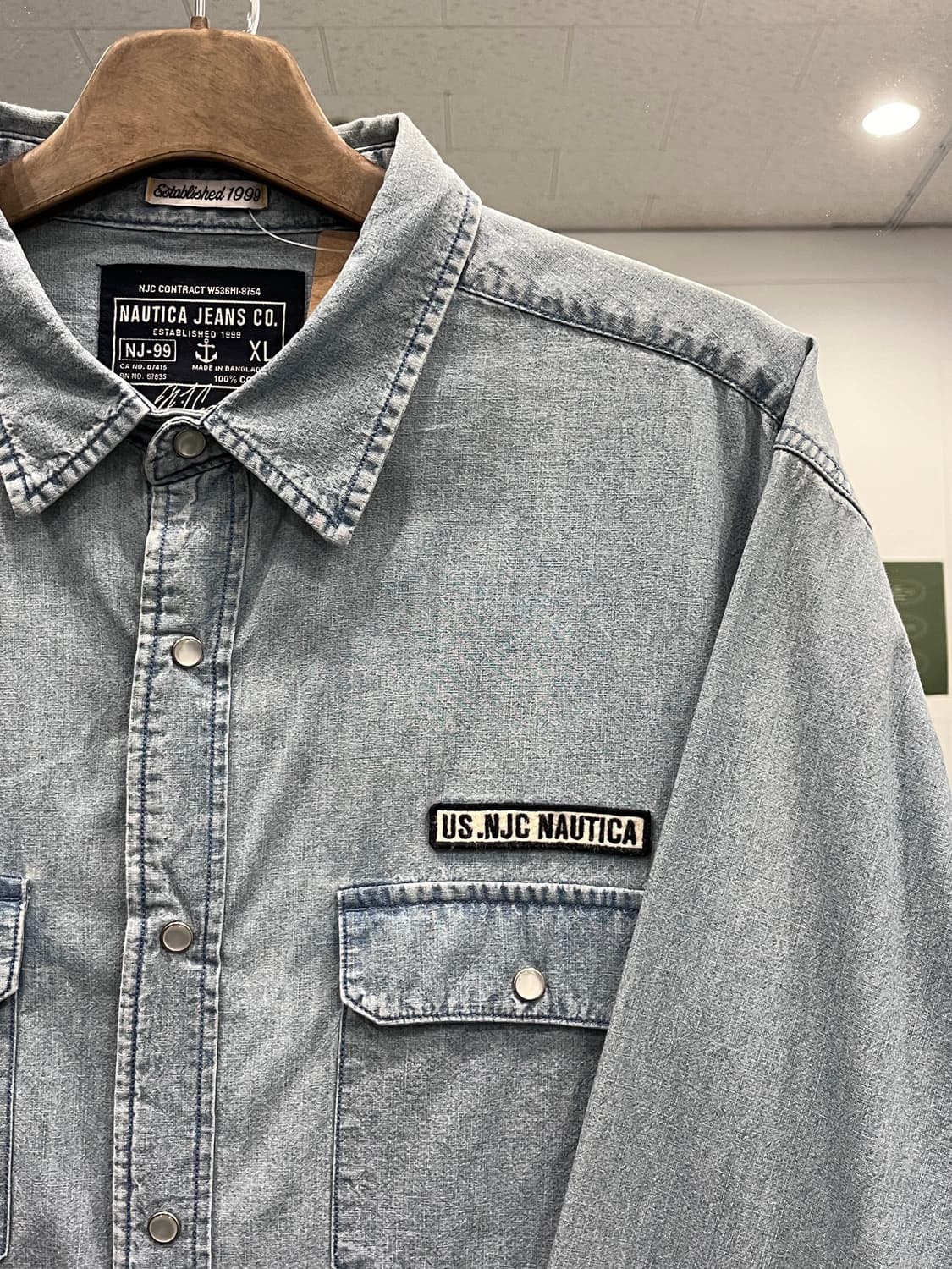 Nautica 노티카 진스 프린팅 데님 셔츠 상품이미지4
