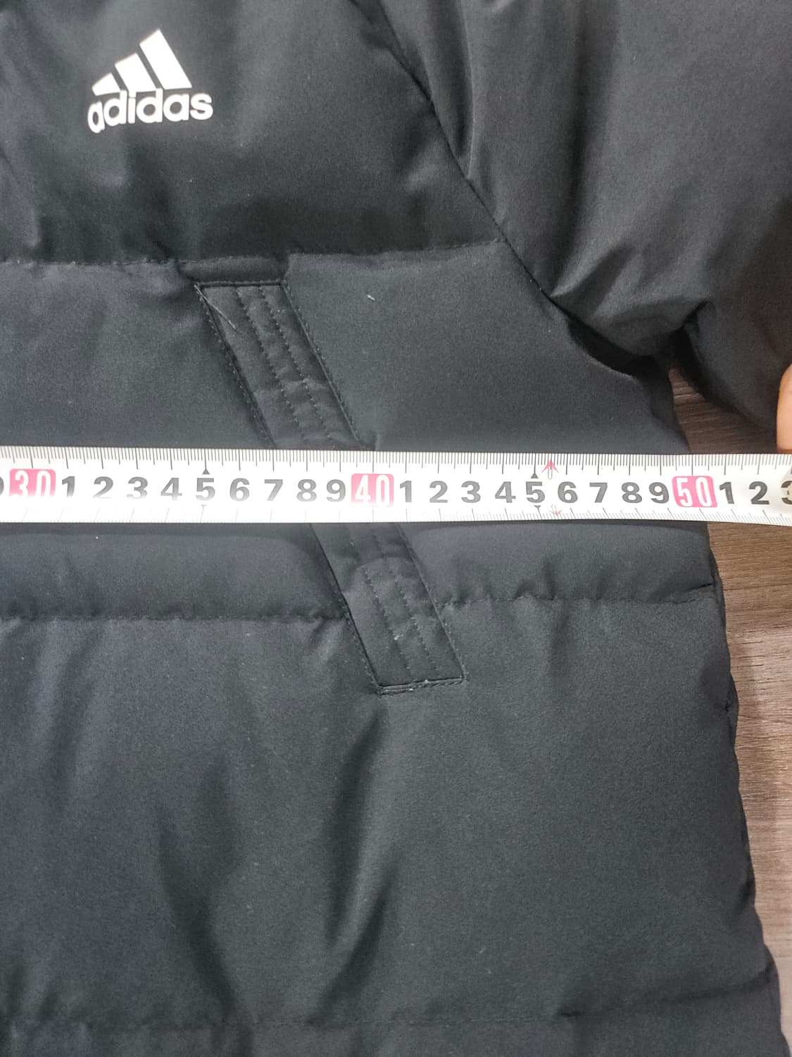 아디다스 키즈 블랙  롱패딩 후드 패딩 150 상품이미지9