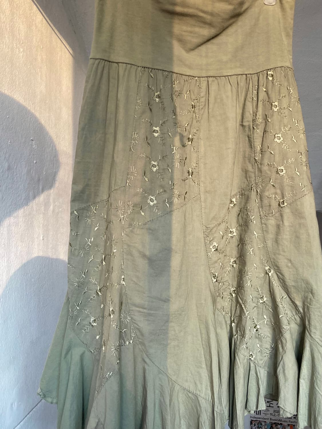 MADE IN ITALY 카키 언발 스커트 상품이미지7