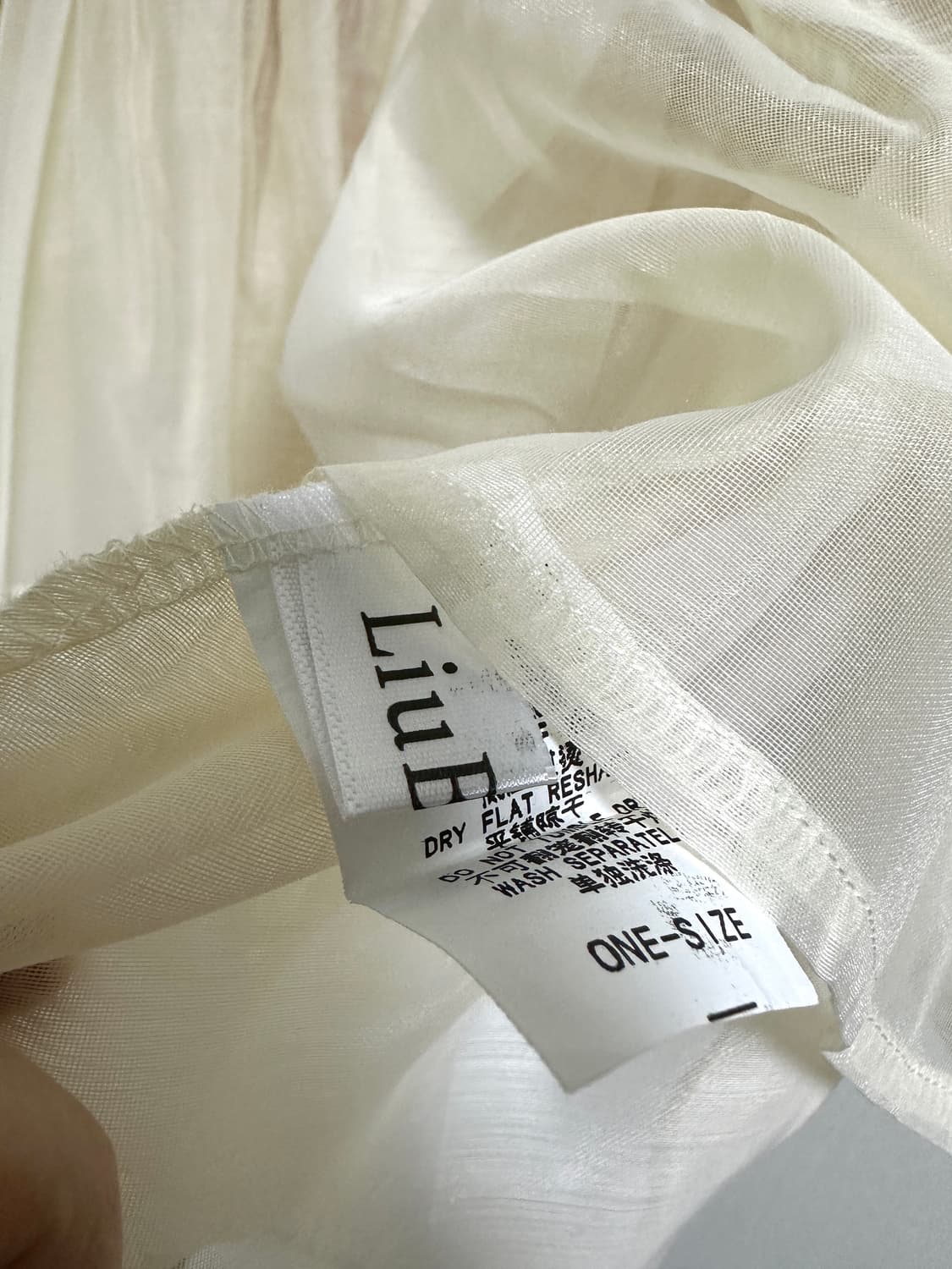 오프숄더 오간자 블라우스 상품이미지4