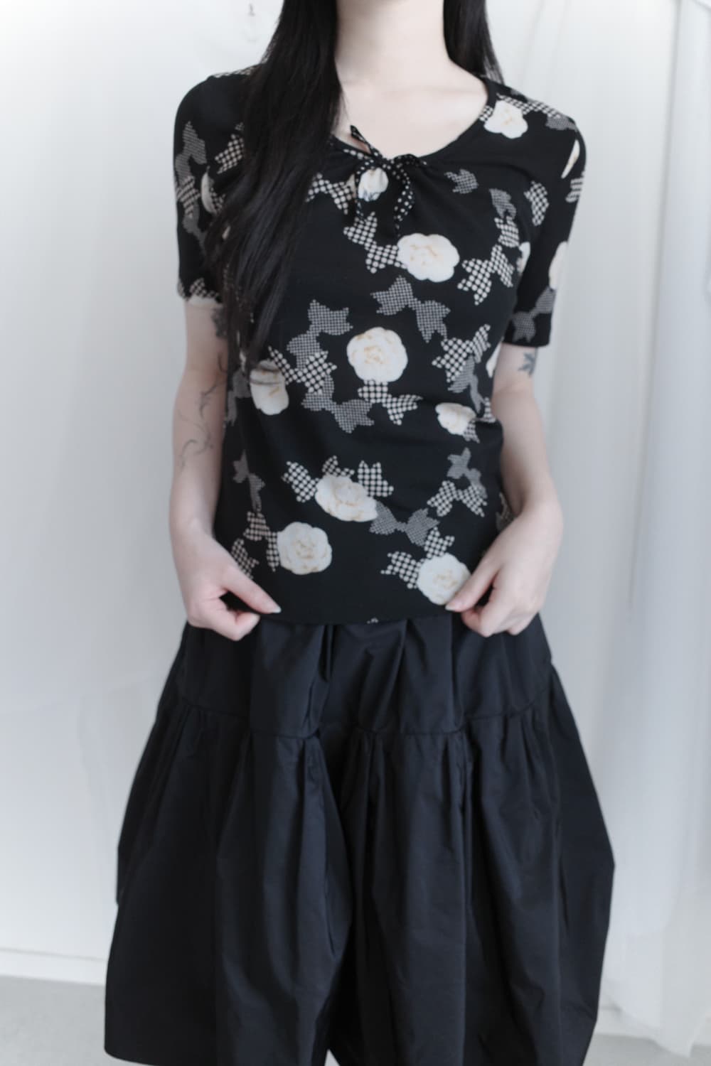 flower ribbon half T  상품이미지7