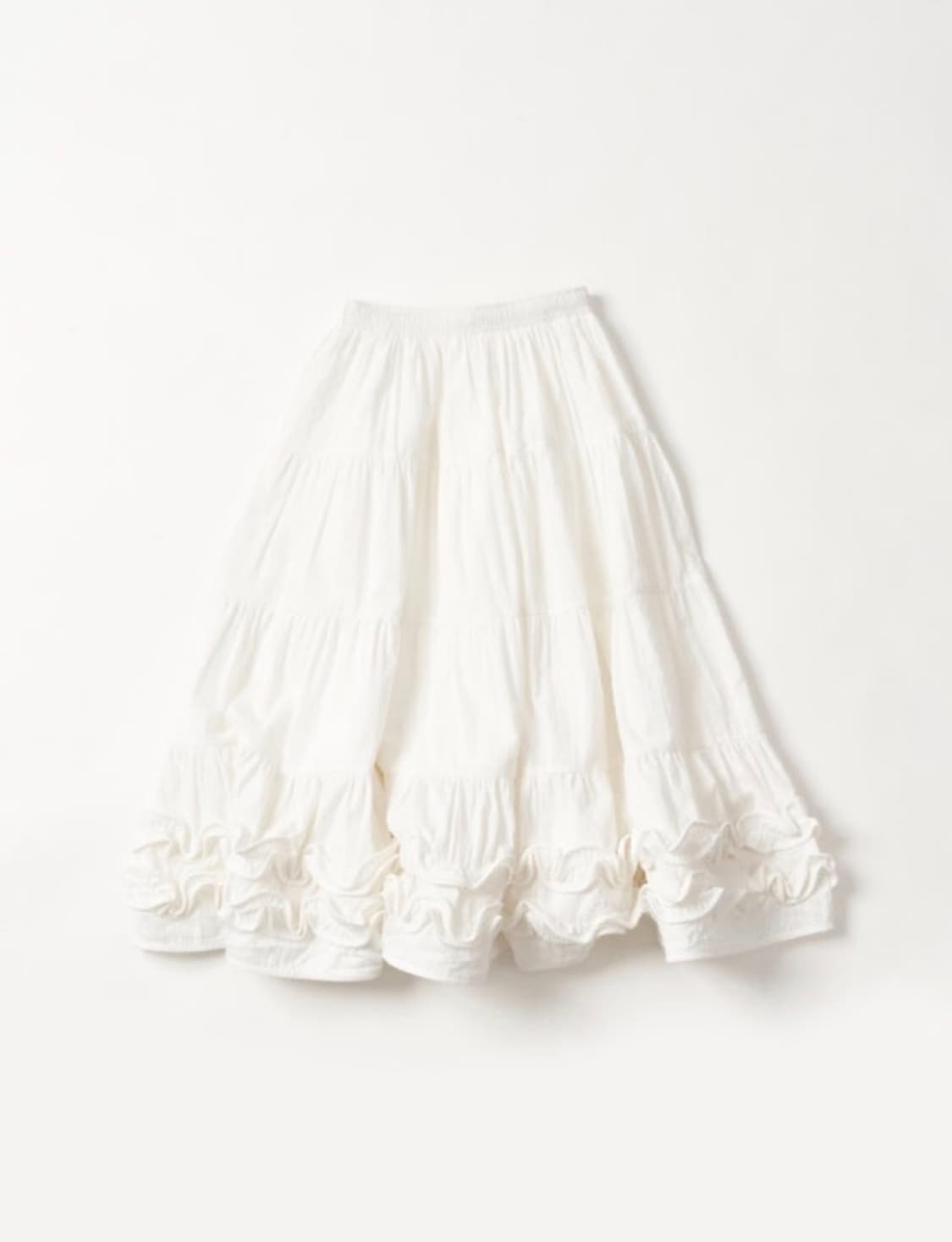 플리즈프로젝트 미들 프릴스커트 화이트 상품이미지1