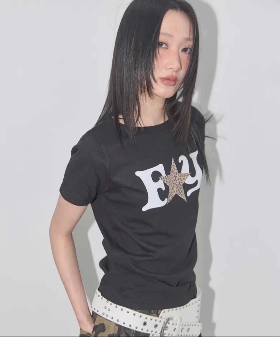 FY 레오파드 티 (BLACK) F25QB100 상품이미지1