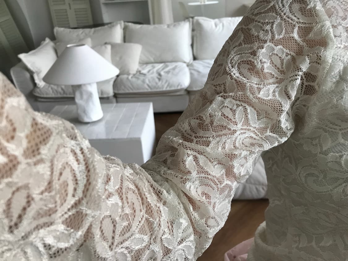 vintage ivory lace turtle neck top 상품이미지6