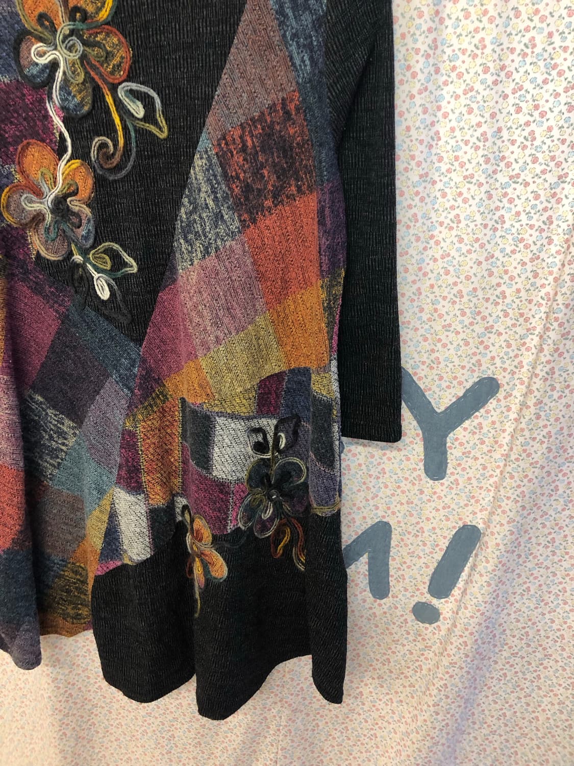 floral patch knit dress 상품이미지3