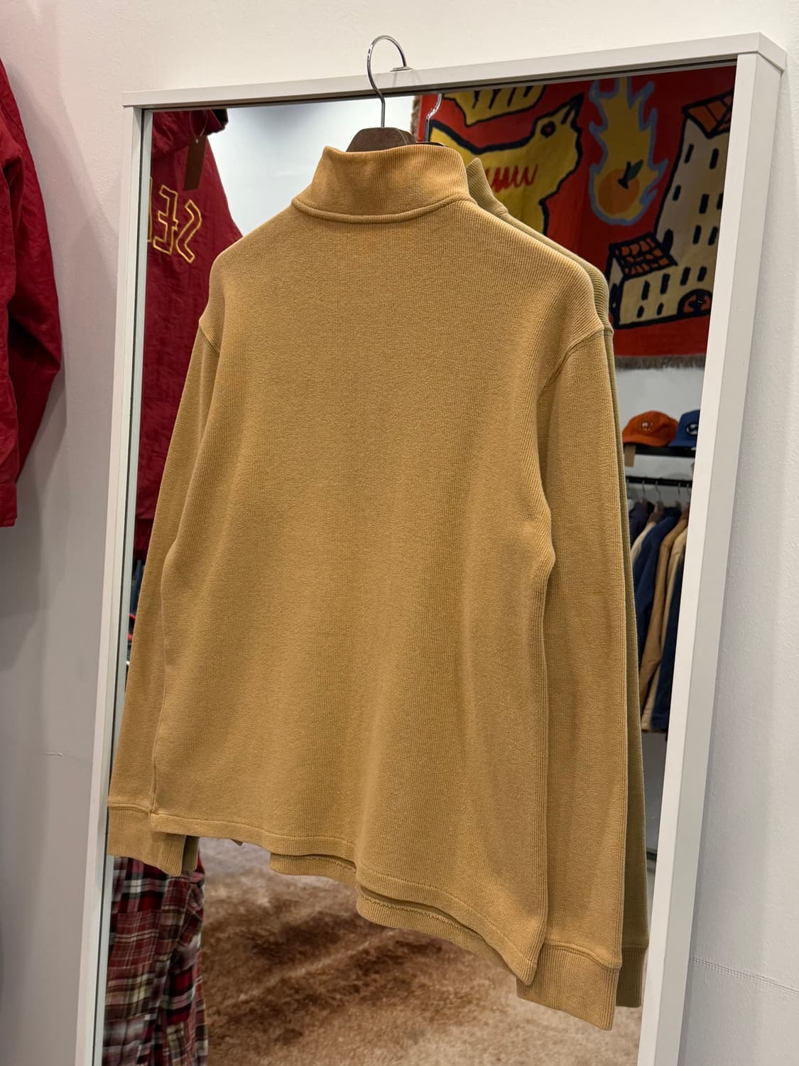 Polo RL 폴로 랄프로렌 하프넥 쿼터 집업 니트 (beige) 상품이미지4