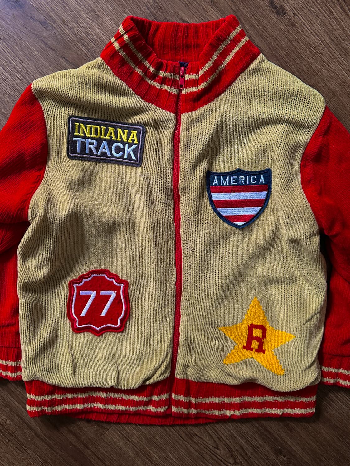 CRT Navy 패치 바시티 무드 니트집업  상품이미지10