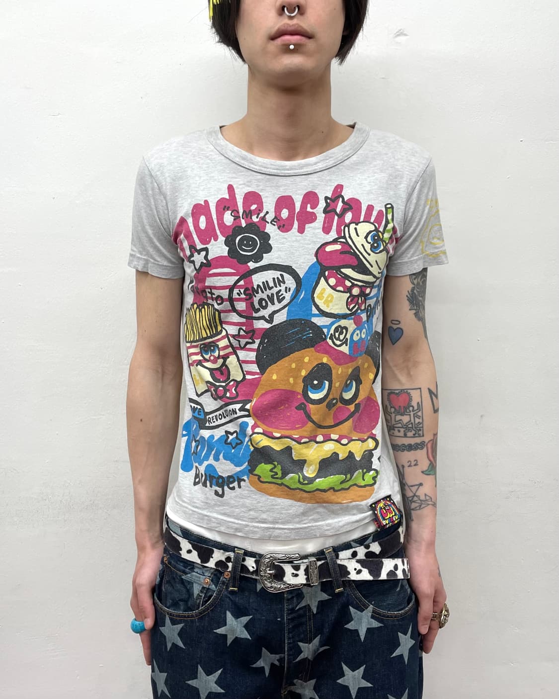 Love Fast Food Grey T-Shirt 상품이미지1