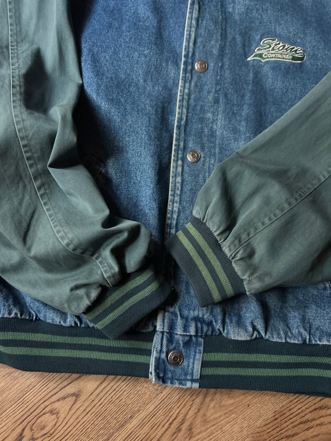 [XL]90's Swingster USA 오버핏 데님 바시티 자켓 상품이미지5