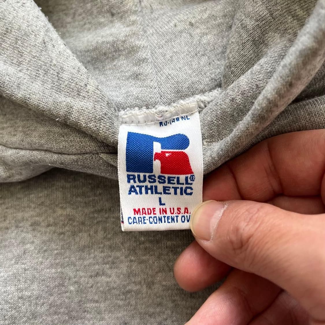 90s 빈티지 러셀 후드 그레이 USA 상품이미지5