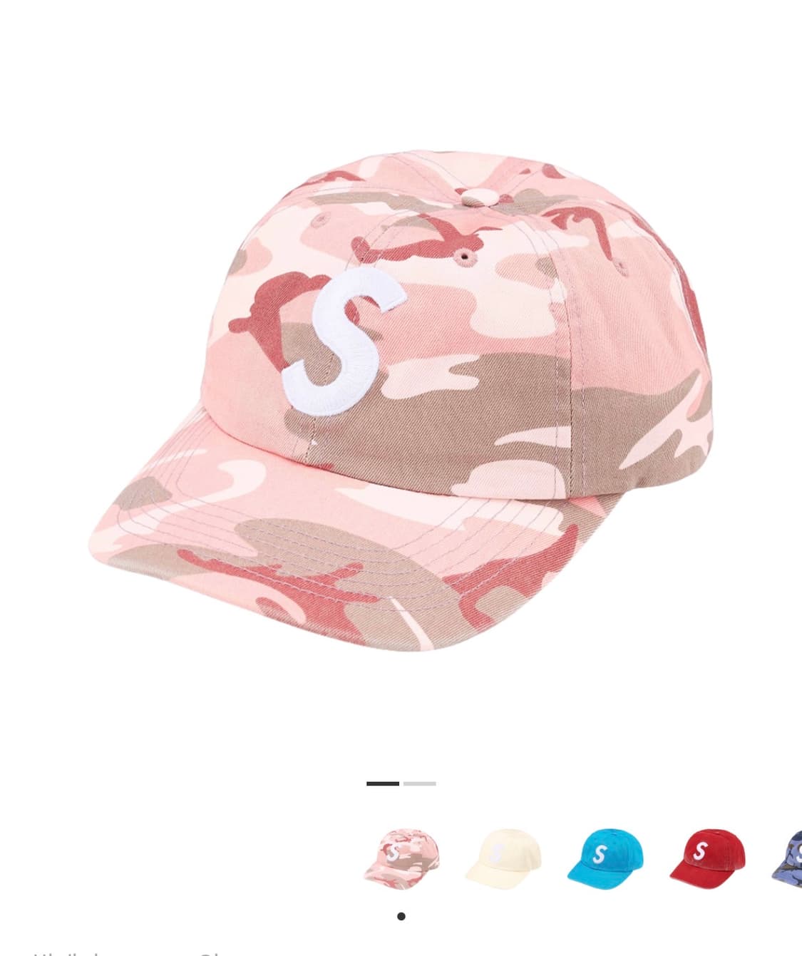 슈프림 핑크 카모 캡 상품이미지1