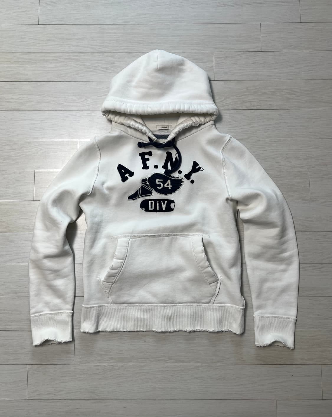 아베크롬비 후드 데미지 화이트M 상품이미지2