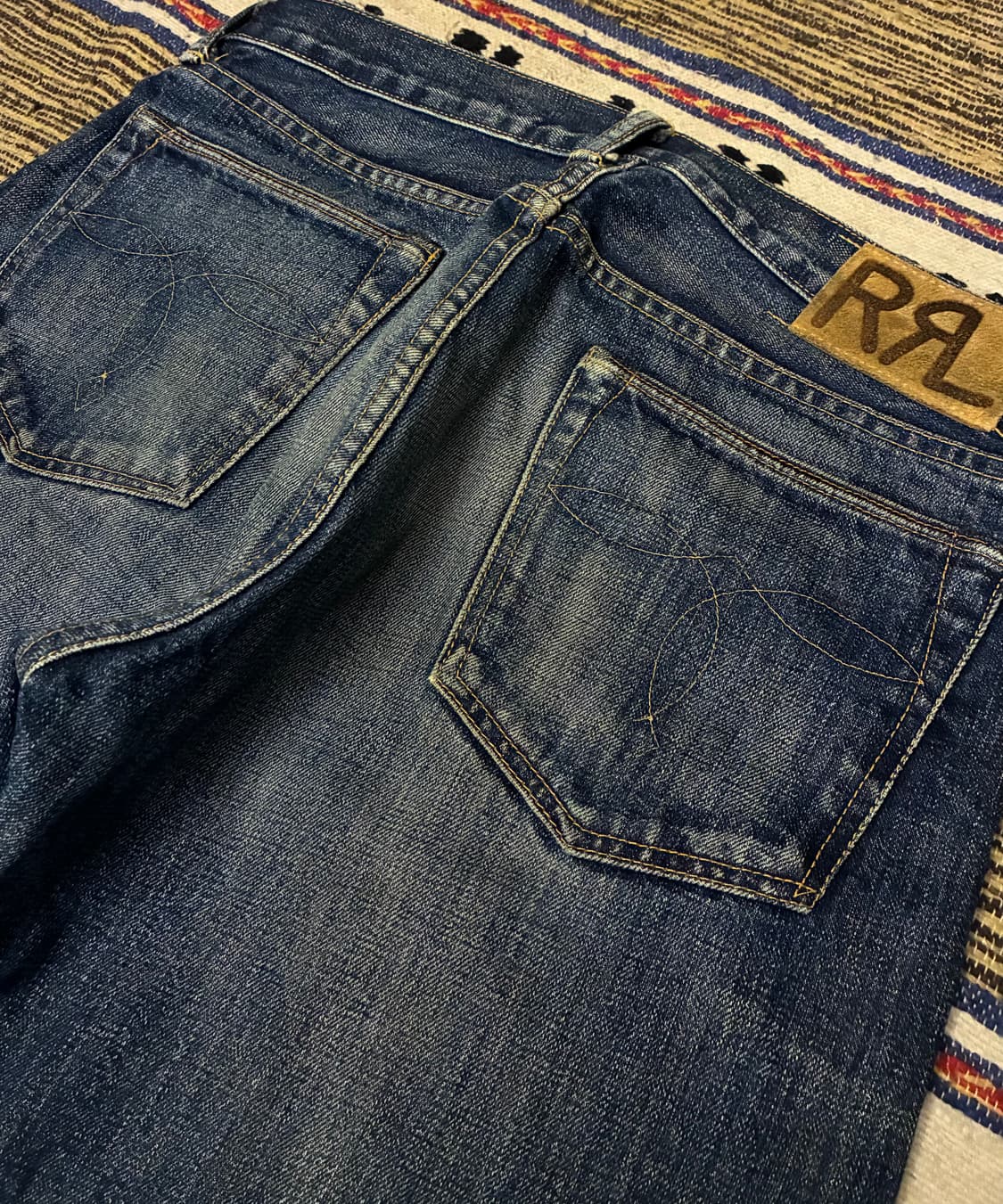 (32)RRL 더블알엘 슬림핏 캐니언 워싱 셀비지데님 청바지  상품이미지7