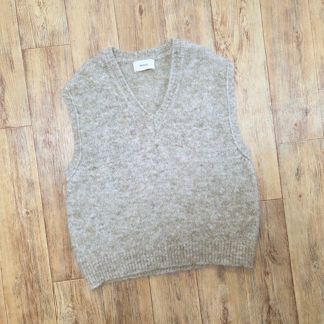 브런치(BRUNCH) 키드모헤어 베스트니트 프리사이즈 새상품 상품이미지1