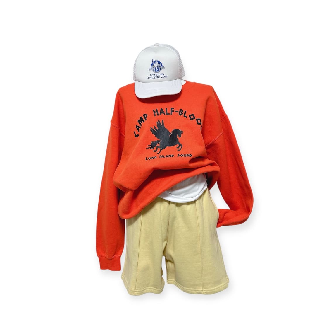 색감 예쁜 빈티지 오렌지 맨투맨 남여공용 상품이미지1