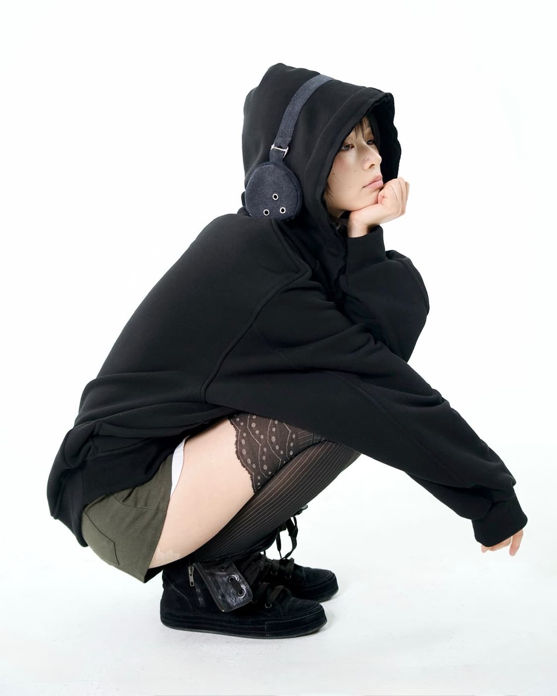 구매글) 오스하이 오쉬하이 후드 Headset Hoodie Black 상품이미지2