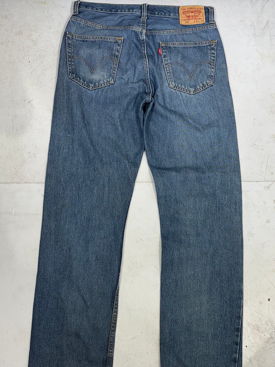리바이스 505 중청 와이드 데님 팬츠 34 상품이미지5