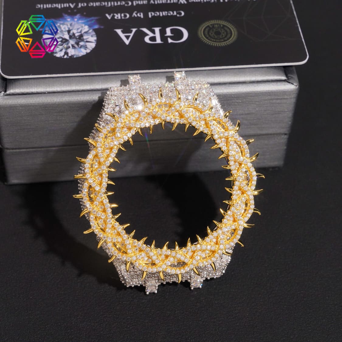 GA2100 전용 힙합 스타일 모이사나이트 쏜 워치 케이스  S925 상품이미지4