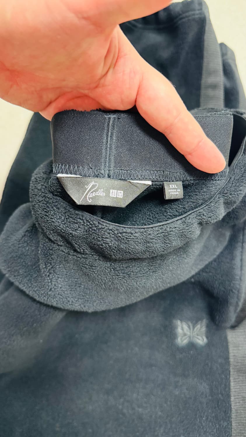 니들스 유니클로 와이드 플리스팬츠 xxl 블랙, 그레이 상품이미지6