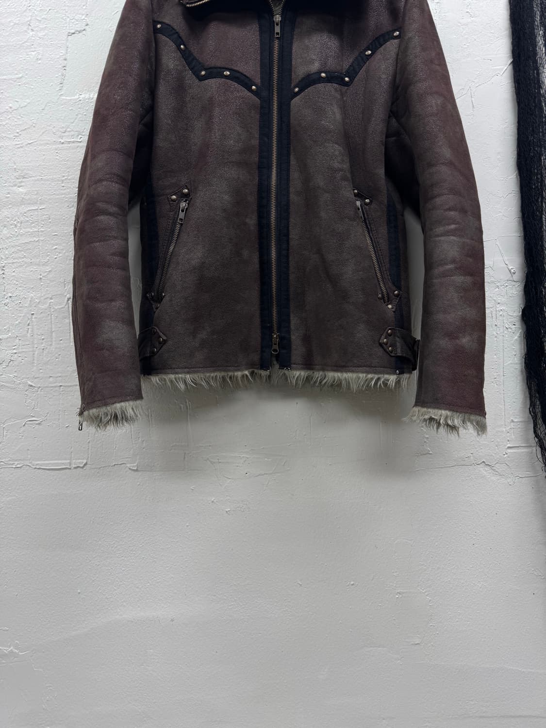 Chil deric 00s western mouton fur jacket 상품이미지5