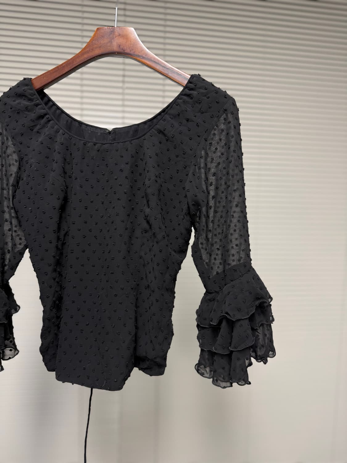 빈티지 도트 메쉬 탑 상품이미지4