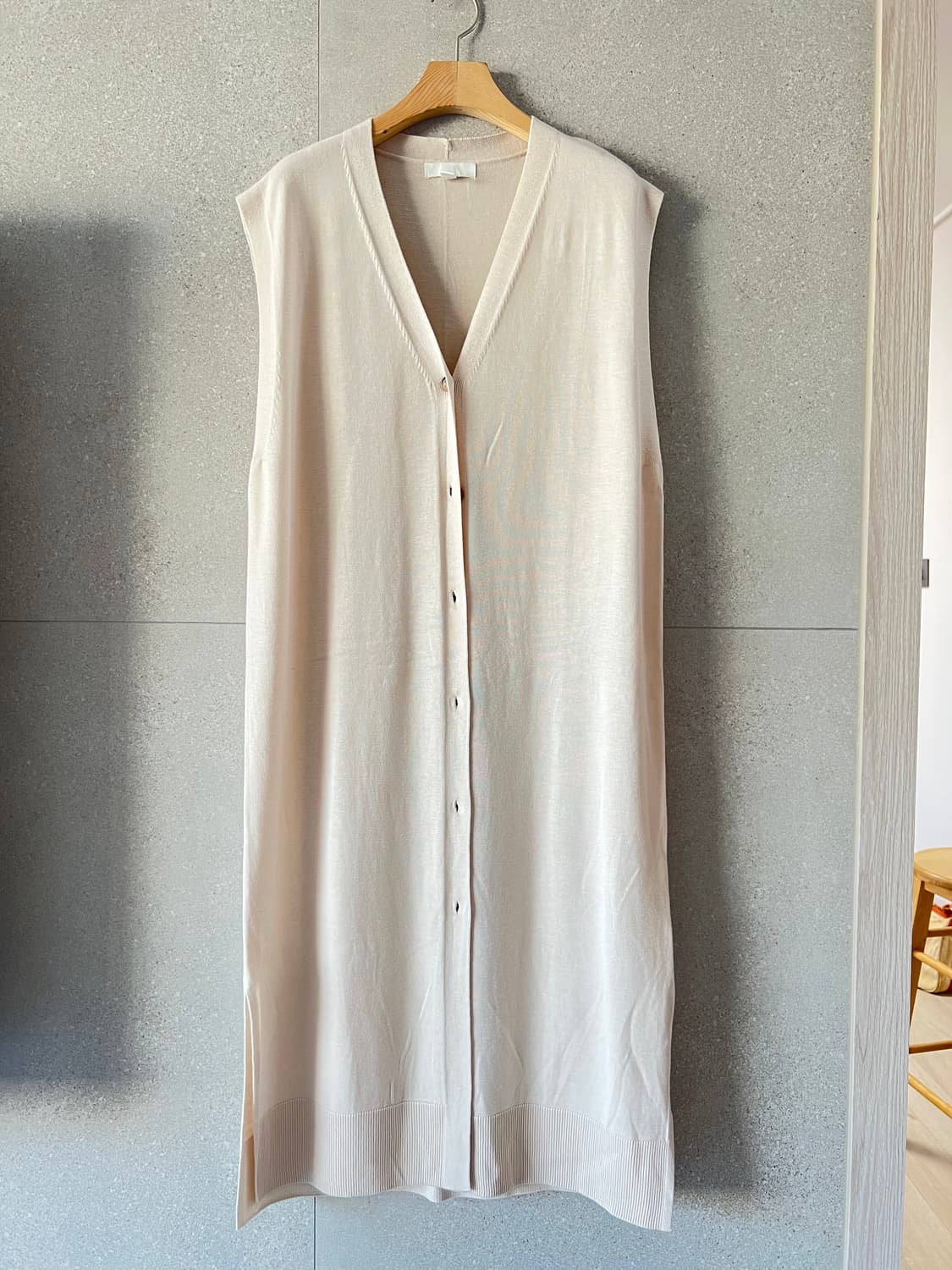 H&M 아이보리 브이넥 니트 롱 가디건 여성 상품이미지1