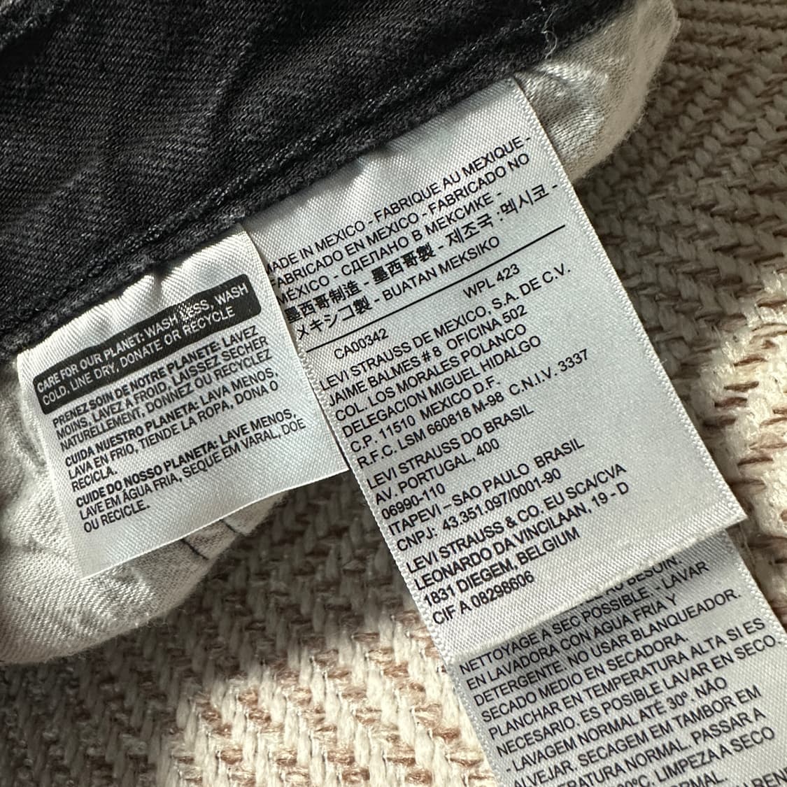 LEVI'S 501 black denim pants 상품이미지4