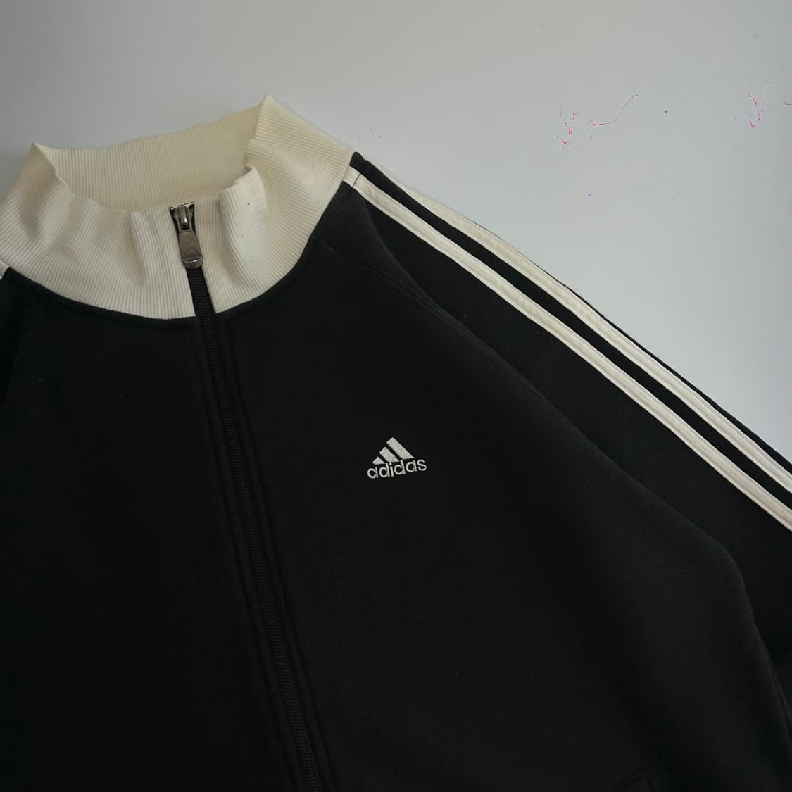 Adidas 아디다스 삼각로고 트랙탑 블랙 코튼 져지 상품이미지4