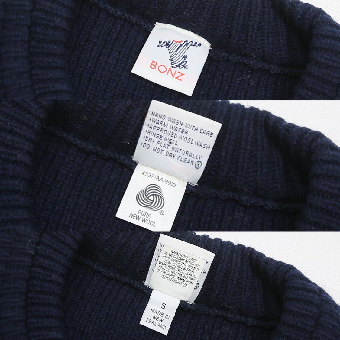 (착용컷) BONZ 울 니트 집업 베스트 (남성용 100) 상품이미지5