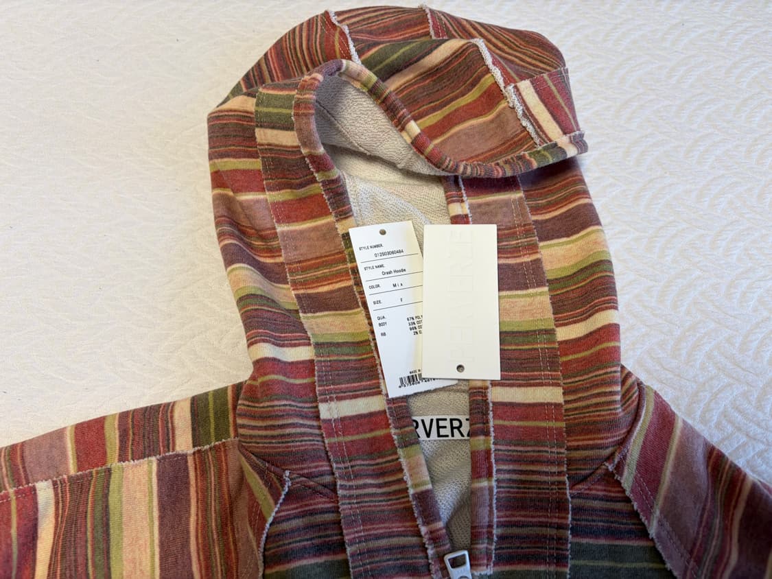 perverze 퍼버즈 crash hoodie mix 후드집업 상품이미지4