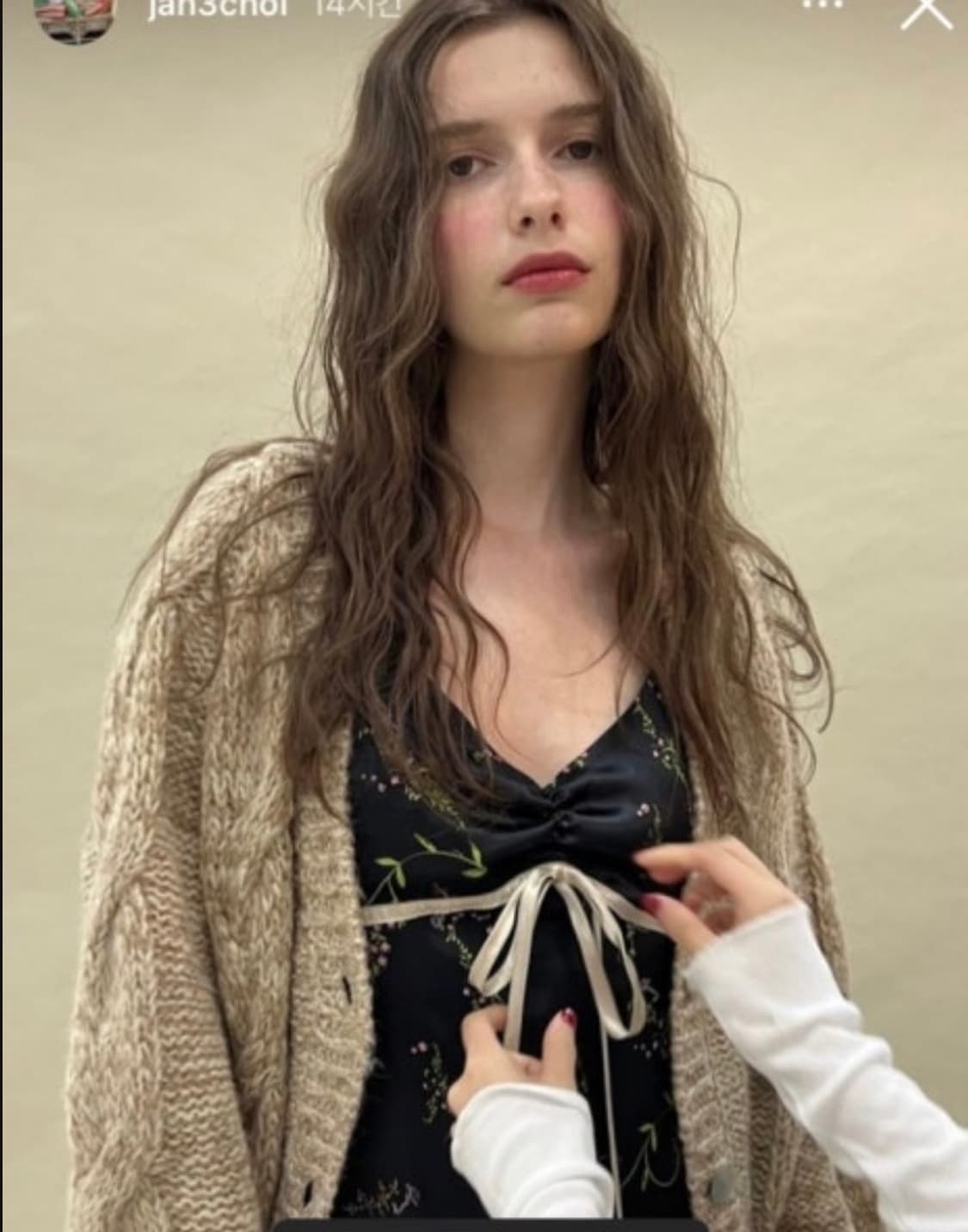 글로니 베키 가디건 오트밀 상품이미지1