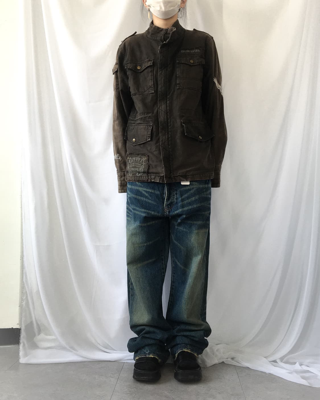 Back point washing dark brown jacket 상품이미지8