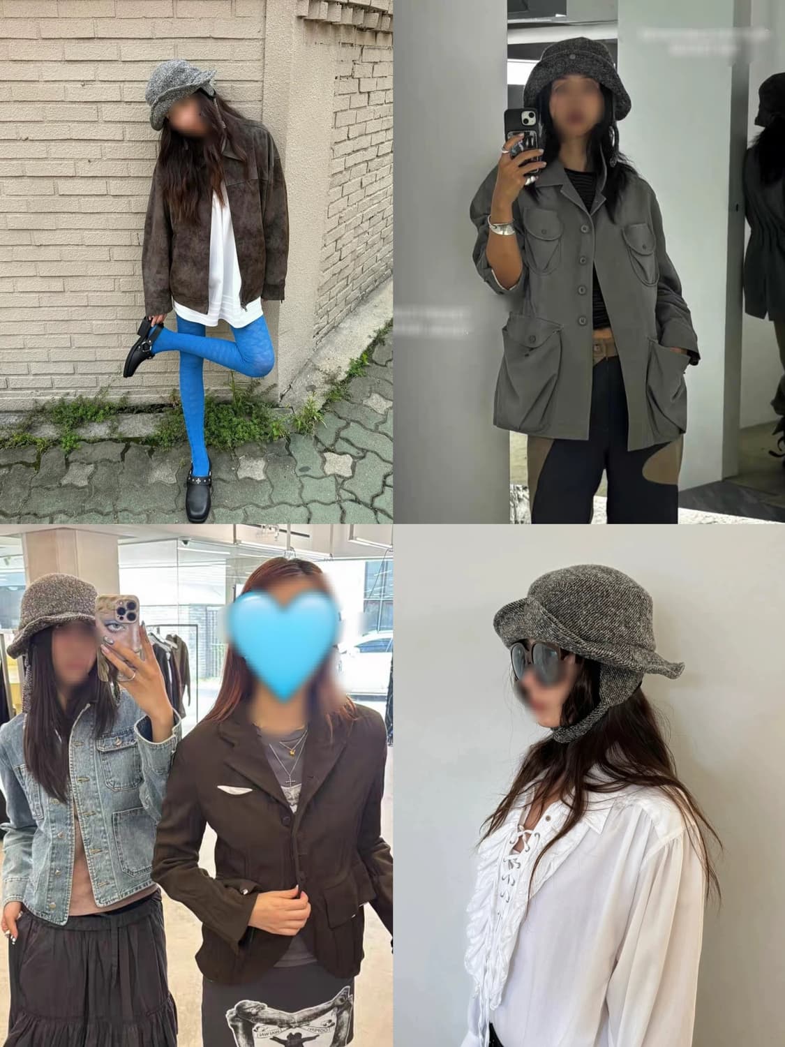 블랙 오픈와이와이 이어플랩 이어프랩 캡 버킷햇 벙거지모자  상품이미지1