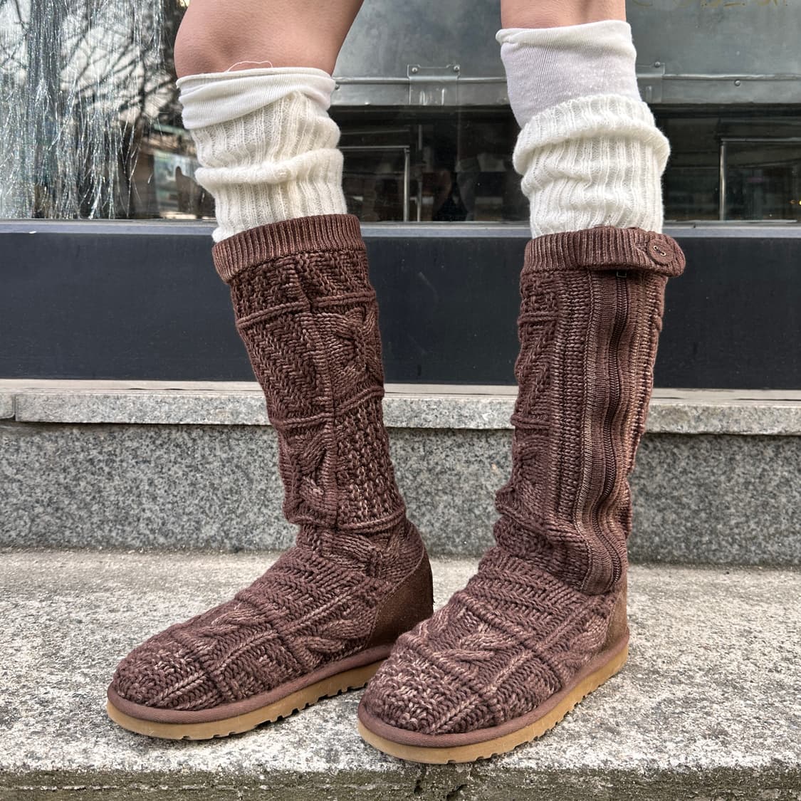 00s 브라운 어그 카디 니트 부츠 상품이미지6