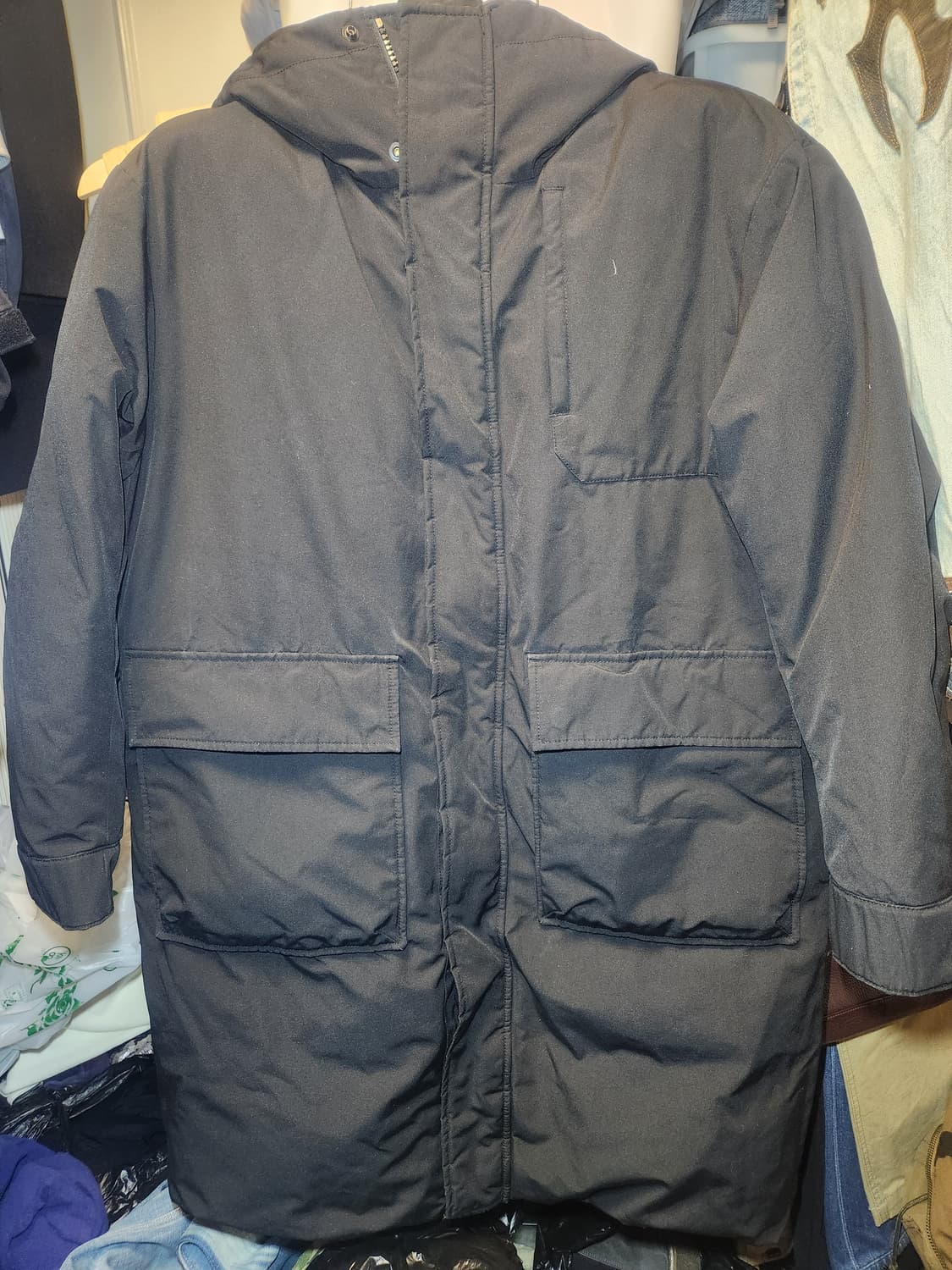 메종미네드 블랙 더블롱 구스다운 패딩 XS(남자 M정도) 상품이미지1