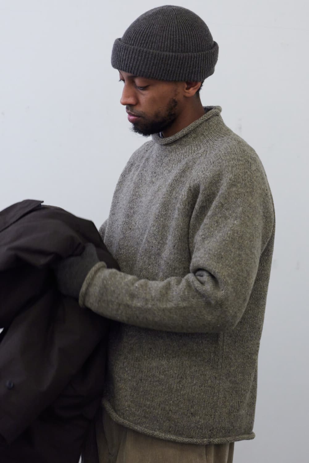 XL) 엔즈앤드민즈 ends and means / 롤넥 니트 / 그레이 상품이미지5